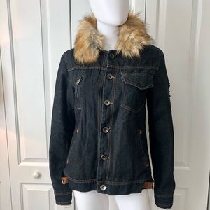 Unisex Sherpa Fleece Lined Denim Jacket